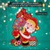 Decorative sticker "Grandfather Frost with gifts" 44x32 cm