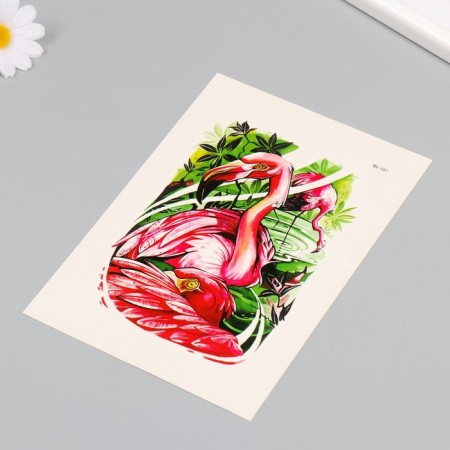 Tattoo on the body color "Flamingo" 26.1x14.6 cm-2