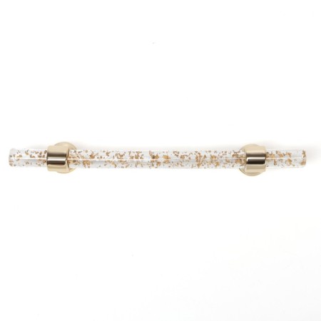 Cappio PK106 bracket handle, m/o 128 mm, d = 12 mm, plastic, color transparent-gold/gold-3