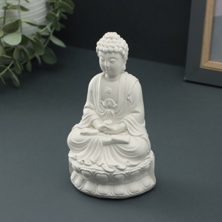 Figure "Buddha" 15x10cm, white-4