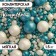 Sprinking confectionery with a soft center "Pearls", dark turquoise, silver, 1.5 kg