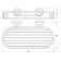 Red-cutting shelf, width 30 cm, chrome