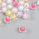 Plastic beads "A ball with faces - the inner color of the assortment" set 20 grams d = 0.8 cm