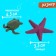 Set of marine animals "Underwater World", 18 figures, decor