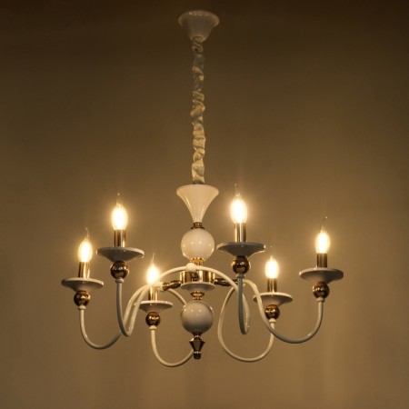 Milano chandelier 6he14 40W white-gold 68x68x79 cm-5