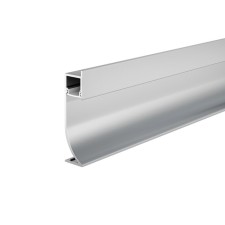 Алюминиевый профиль плинтус с подсветкой Led Strip ALM-5314-S-2M, 200х5,3х1,38 см, цвет серебро