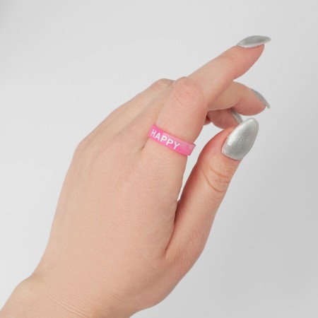 Silicone ring "reflective", set of 10 pcs., Mix color-2