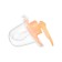 Silicone orthodontic dummy with a cap, from 0 months, color peach