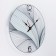 Wall clock, interior "white lotus", d-39 cm, silent