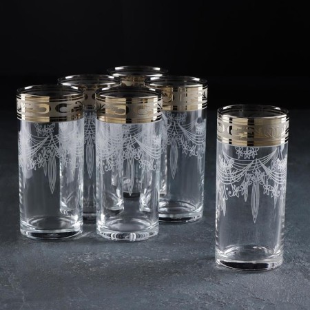 A set of glasses for the Russian Pattern juice, 290 ml, 6 pcs
