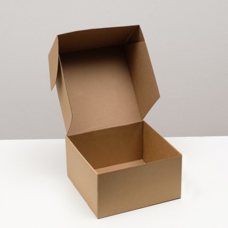 Self -assembly box, crafting, brown 27 x 27 x 15 cm-2