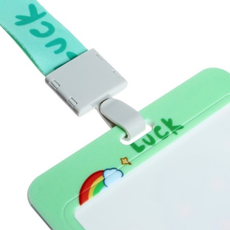 Horizontal badge 10 x 7.8 cm, internal size 5.2 x 8.2 cm, tape 42 cm, with a pattern of Dino-4