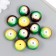 Beads for creativity plastic "green-chocolate" set of 10 pcs 1.4x2x2 cm