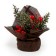 New Year's composition "Frigs with mountain ash and cones" 12 × 12 × 18 cm