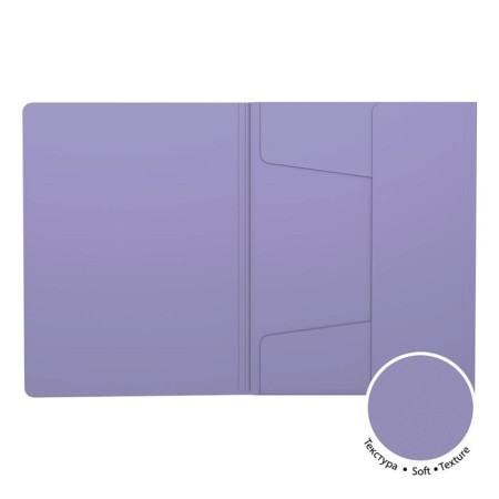 A4 elastic band A4, 600 μm, Erichkrause "Matt Manga", embossing "Sand", mix-5
