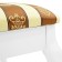 Retro banquet with storage white, 550x330x430, fabric strip brown.