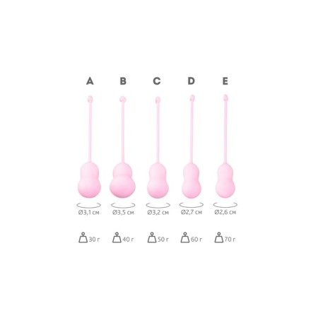 A set of vaginal balls Flovetta byfa tulips, silicone, pink, 5.3 cm-9