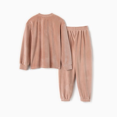 Kidshot costume (sweatshirt, trousers) KAFTAN PLUSHY R.32 (110-116), beige-11