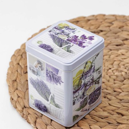 Bank with a lid for bulk products "Lavender-3", 860 ml, 8.7 × 8.7 cm, h = 11.4 cm-1
