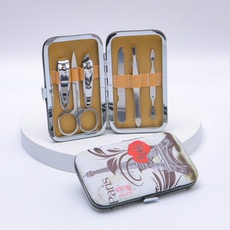 Manicure set "Paris", 6 items, in a case, a drawing mix-2