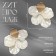 Clips "Breeze", white color in gold