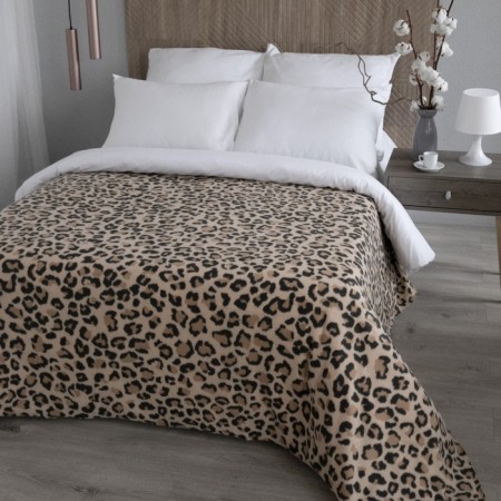 Fleet “Leopard” plaid, size 150x200 cm, sandy color