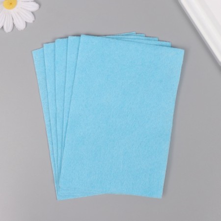 Soft felt 15 mm "blue" set of 5 sheets 10x15 cm