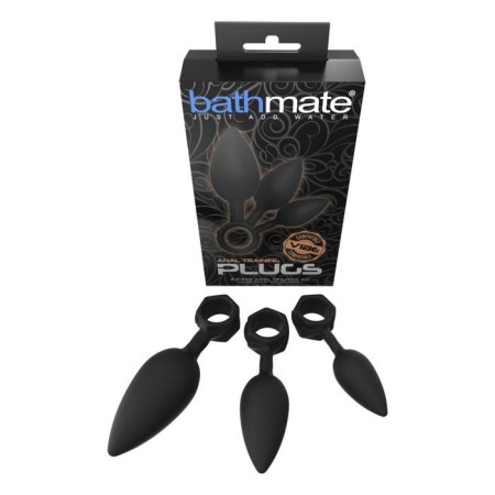 Набор анальных пробок Bathmate Anal Training Plugs, силикон, цвет чёрный-10
