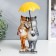 Souvenir Polystone Lac "cats - a walk under the umbrella" 21.5x10x11.2 cm