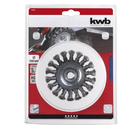 Brush flat kwb, d = 100 mm, twisted wire d = 0.5, mount M14, HSS steel-1