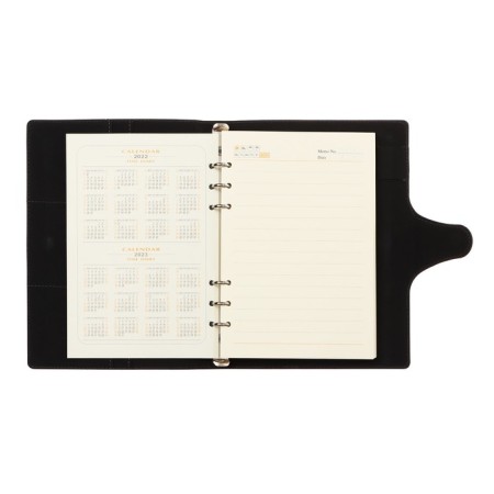 Organizer on the rings, A5 format, 90 sheets, line, with a knife, cover of the leather mix-7