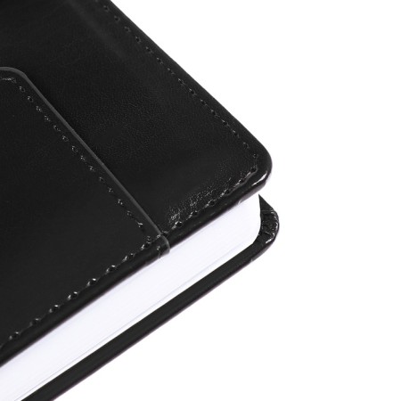 The diary is low, A5, 136 sheets, leatherette, Devente. Prestige, a solid cover with foam rubber, pocket, perforation, liesse, block 70%, black-4