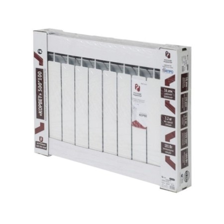 Aluminum radiator "Russian radiator" corvette, 500 x 100 mm, 10 sections-3