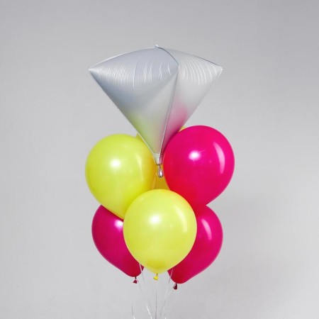 A set of balloons is “stylish”, white, latex, foil, 7 pcs.