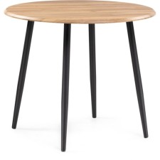 Wooden Abyilin Table Metal, Oak Votan/Black 90x90x76 cm