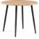 Wooden Abyilin Table Metal, Oak Votan/Black 90x90x76 cm