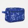 Lightning cosmetic bag, external pocket, blue color