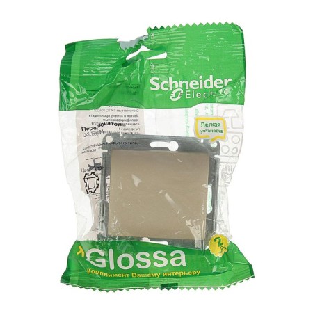 Switch "Glossa" Sche GSL000461, 10 A, 1 key, hidden, Titan-2