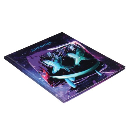 Universal diary for grades 1-11, "Cyberpank. Neon", solid cover 7BC, matte lamination, selective varnish, 40 sheets-1