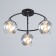 Chandelier "Drops" 3x60W E27 Black 49x49x25.5cm