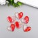 Decor for creativity plastic "Heart-pink-pink heart with gold" 2.4x2.7 cm