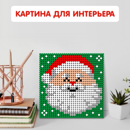 Designer Picture "New Year - Santa Claus", size 25.5 × 25.5 cm-4