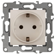 2p+E Schuko, 16A-250V, IP20, ERA12, ivory bone
