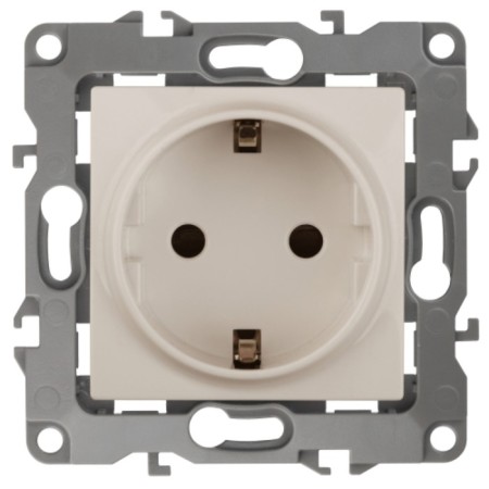 2p+E Schuko, 16A-250V, IP20, ERA12, ivory bone