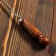Uzbek poker with a wooden handle, matte 40/1 cm, full length 62 cm, steel 3 mm