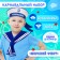 Carnival set "Sea Fleet": Rimeless River. 55–56 cm, guis