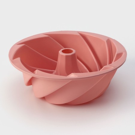 The form for baking the share "German cupcake. Whirlwind ", silicone, d = 24.5 cm, pink color-2