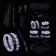 Erotic bdsm set of oka-hpki, with white lace, black, eco-leather, 9 items