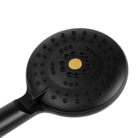 Shower watering can Zein Z3532, D = 115 mm, 3 modes + self -cleaning, black-4
