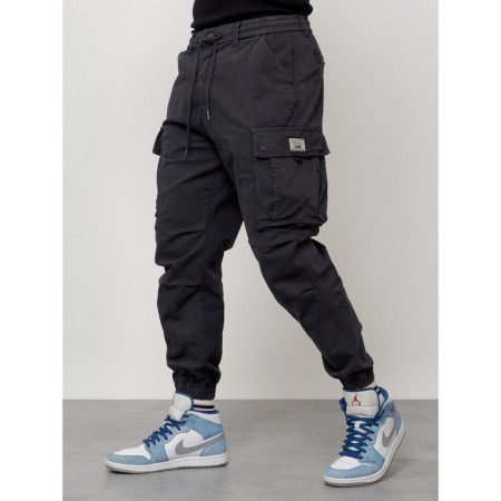 Cargo jeans men, size 44-46, dark gray color-1